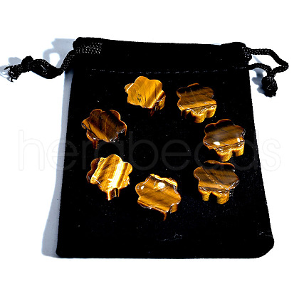 Natural Tiger Eye Flower Healing Stones G-PW0007-126E-1