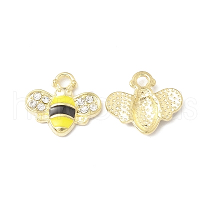 Golden Plated Alloy Enamel Charms ENAM-G212-18G-06-1