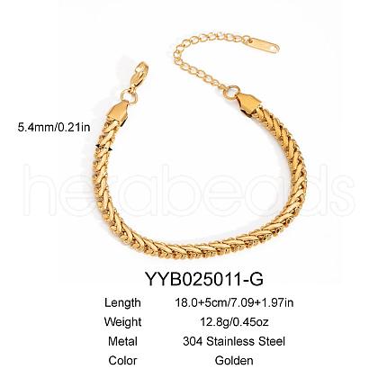 Stainless Steel Snake Chain Bracelets for Unisex LI3246-2-1