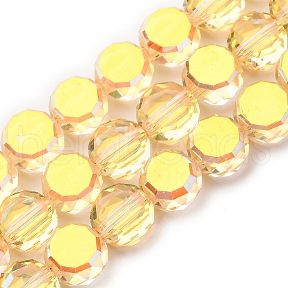 Electroplate Glass Beads Strands EGLA-C010-01A-HP03-1
