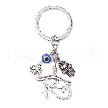 Resin & Tibetan Style Alloy Keychains KEYC-JKC00780-03-1