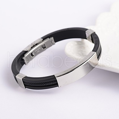 Trendy PU Leather Cord Bracelets BJEW-E260-14F-1