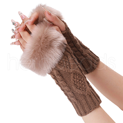 Polyacrylonitrile Fiber Yarn Knitting Fingerless Gloves COHT-PW0001-15F-1