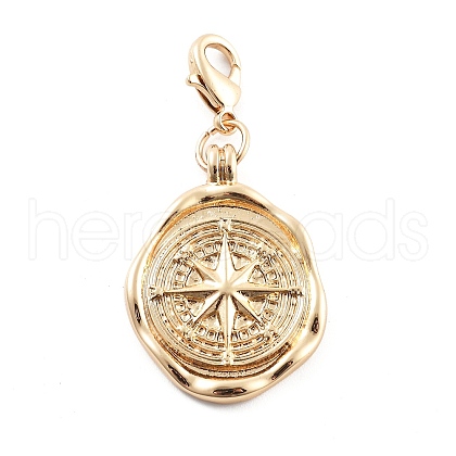Alloy Pendant Decoration HJEW-P021-01E-G-1