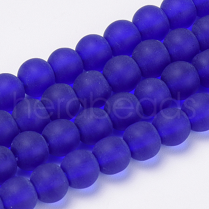 Transparent Glass Beads Strands GLAA-Q064-10-8mm-1