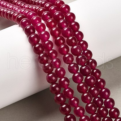 Natural Malaysia Jade Bead Strands G-M101-6mm-08-1