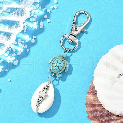Cowrie Shell Pendant Decorations HJEW-JM03273-02-1