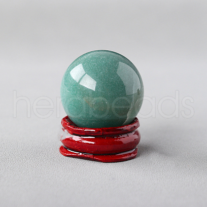 Natural Green Aventurine Ball Display Decorations G-PW0007-007A-1