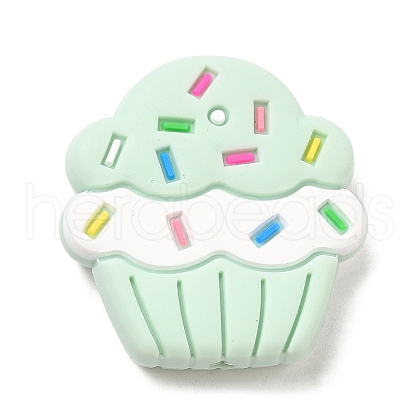 Cake Food Grade Eco-Friendly Silicone Focal Beads SIL-C004-02C-1