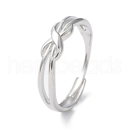 Non-Tarnish 304 Stainless Steel Infinity Adjustable Rings RJEW-D006-17P-1