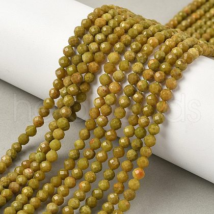Natural Yellow Green Opal Beads Strands G-D306-A06-4mm-1