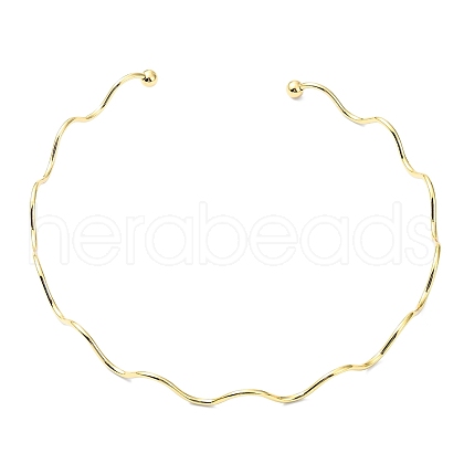 Ion Plating(IP) 304 Stainless Steel Cuff Necklaces NJEW-Z039-02G-1