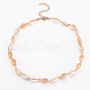 Natural Shell Beaded Necklace and Bracelet SJEW-T002-01-3