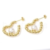 Rack Plating Brass Heart Stud Earrings EJEW-P249-01G-1