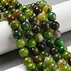 Faceted Natural Banded Agate Beads Strands G-F447-12mm-O05-1