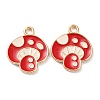 Rack Plating Alloy Enamel Pendants ENAM-Q449-11G-2