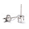 Non-Tarnish 304 Stainless Steel Stud Earring Settings STAS-B004-08P-C-2