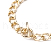 Bowknot Aluminium Twisted Curb Chains Bracelets for Women BJEW-JB11601-01-4