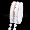   2 Rolls 2 Styles Heart & Flower Polyester Lace Ribbon OCOR-PH0004-66A-7