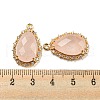 Natural Rose Quartz Faceted Pendants G-M431-13G-01-3