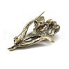 Tulip Alloy Rhinestone Brooches for Backpack Clothes JEWB-M069-02AG-01-4