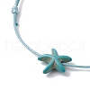 2Pcs 2 Styles Waxed Polyester Braided Bead Bracelets BJEW-JB11106-4