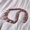 Natural Strawberry Quartz Faceted Bib Graduated Beaded Necklaces for Women NJEW-B128-01L-3