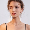 DICOSMETIC 3Pcs 3 Styles Rhodium Plated 925 Sterling Silver Pendant Cabochon Open Back Settings STER-DC0001-23-7
