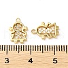 Brass Micro Pave Cubic Zirconia Pendants KK-F862-07G-3