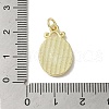 Brass Pave Shell Pendants KK-I708-10A-G-3