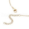 Brass Flower Link Chain Necklace NJEW-TA00196-5