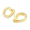 Teardrop Clear Cubic Zirconia Stud Earrings EJEW-A026-07G-2