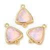 Synthetic Opal Connector Charms KK-S370-02G-2