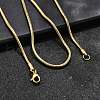 304 Stainless Steel Snake Chain Necklaces STAS-M174-005G-2.4-4