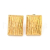 Rectangle 304 Stainless Steel Ear Studs EJEW-L290-012G-1