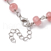 Synthetic Cherry Quartz Glass Necklaces for Women NJEW-JN04739-01-5