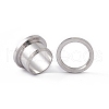 Non-Tarnish 304 Stainless Steel Ear Plugs Gauges EJEW-G317-01K-P-3