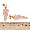304 Stainless Steel Heart Dangle Stud Earrings EJEW-Z096-01G-A01-3