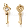 Brass Micro Pave Cubic Zirconia Pendants KK-K246-39G-2
