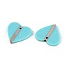Opaque Resin & Wood Pendants RESI-T057-49A-2