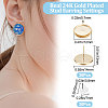 Beebeecraft 30Pcs Brass Stud Earring Settings KK-BBC0007-42-2