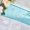 SUNNYCLUE 3Pcs 3 Styles Butterfly & Butterfly & Dragonfly Filigree Brass Bookmark with Chains AJEW-SC0002-93P-4