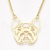 201 Stainless Steel Puppy Pendant Necklaces NJEW-T009-JN041-2-40-1