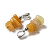 Natural Yellow Jade Chip Pendants G-H307-07P-06-2