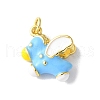 Brass Enamel Charms KK-A252-31G-01-1