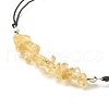 Natural Citrine(Dyed & Heated) Chips Braided Bead Bracelet BJEW-JB08019-11-4