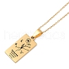 12 Constellation Stainless Steel Tarot Card Engraved Pendant Cable Chain Necklaces PW-WG94DCE-11-2