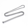 Non-Tarnish 201 Stainless Steel Box Chains Necklace with Lobster Claw Clasps for Men Women STAS-T062-01-3