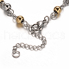 Rosary Bead Bracelets with Cross BJEW-E282-03GP-3