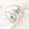 Rack Plating Brass Twist Teardrop Stud Earrings for Women EJEW-K247-02P-1